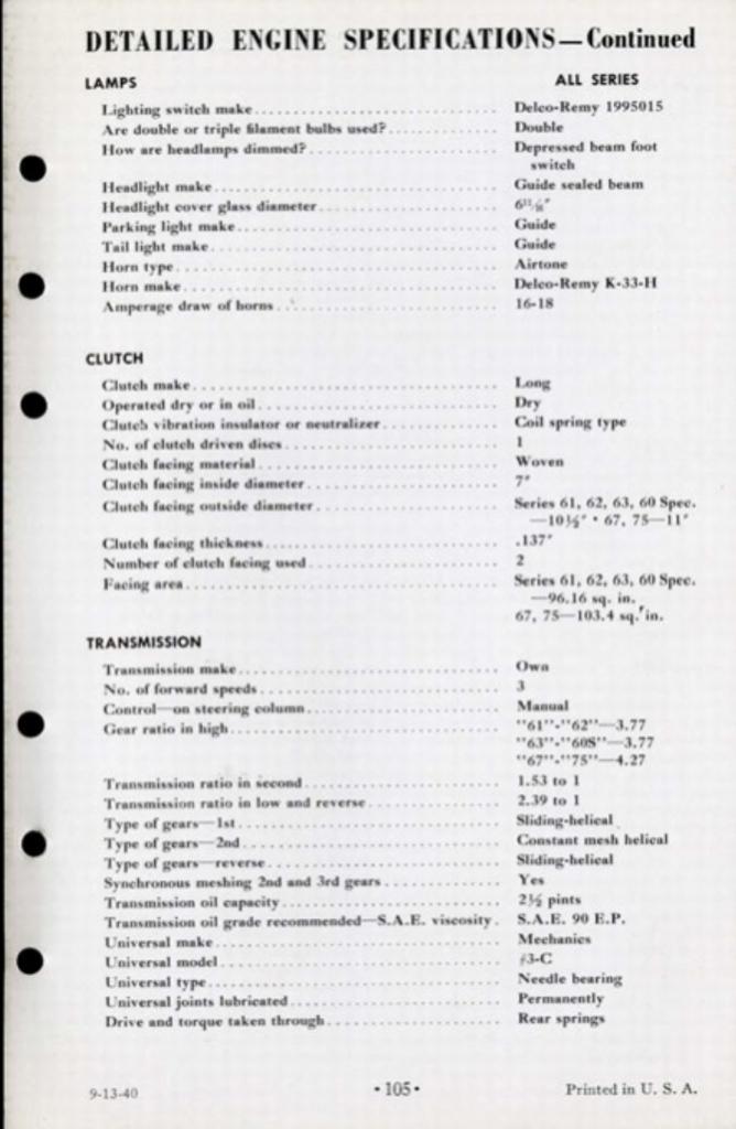 1941 Cadillac Salesmans Data Book Page 4